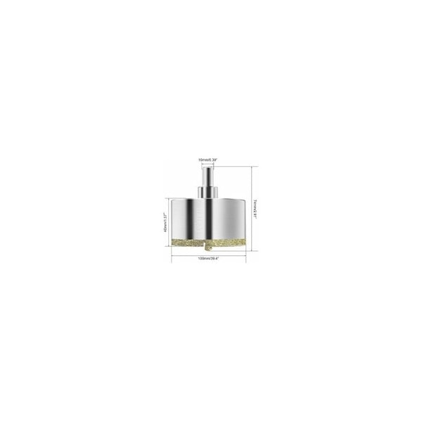 68 mm diamant klokkesav med centralt styrebor til fliser, glas, marmor og keramik