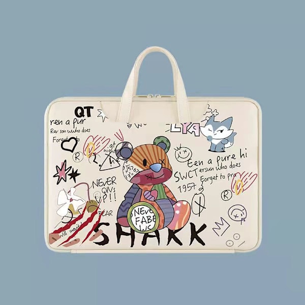 15 tommers malt laptopveske, crossbody skuldertaske for nettbrett