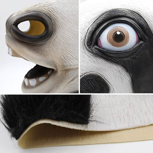 34*32*27cm Halloween Kostumefest Ko Hoved Latex Maske