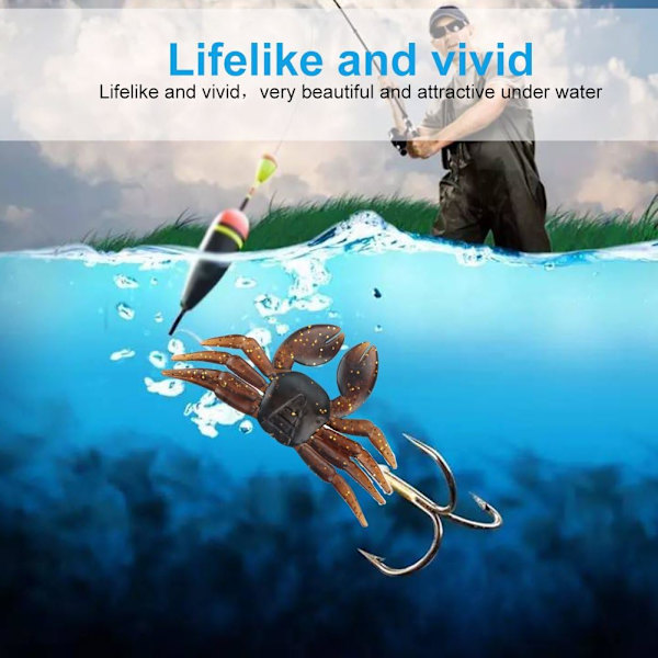 5 stk/pakke myke fiskeagn, realistisk agn fisk takle orm orm fiske lokkekrabbe kunstig agn takkel tilbehør