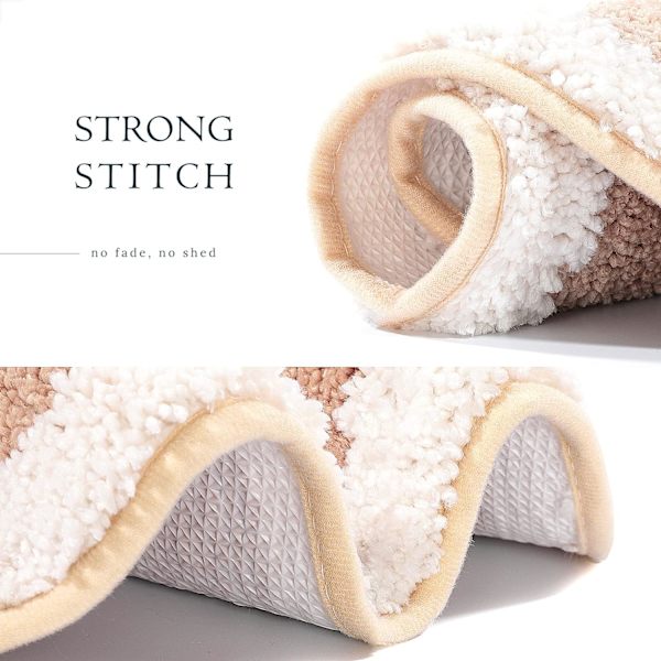Mjuk mikrofiber halkfri badrumsmatta för badrum - 19,5\" x 24,5\" - Maskintvättbar - Gul
