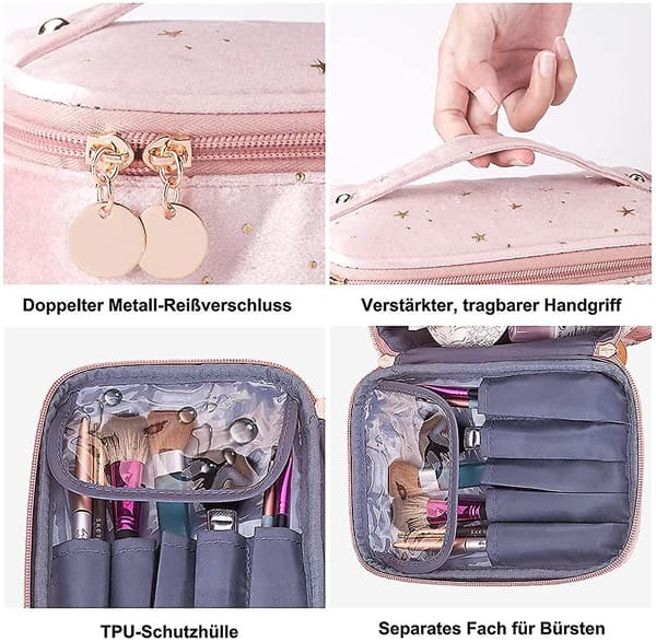 Toilettepose til kvinder, Makeuptaske, Makeuptaske, Kosmetikpose, Toiletpose