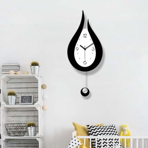 Silent Wall Clocks Water Droplets Swing Wall Clock Modern Design Nordic Style Living Room Wall Clocks Fashion Creative Bedroom Wall Clock