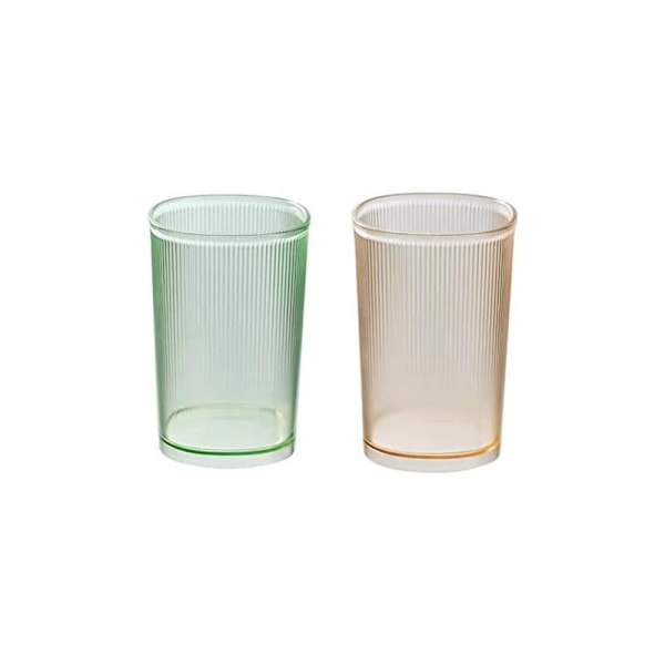 7x10,5 cm Set med 2 okrossbara glas, badrumsmuggar, tandborsthållare i plast, badrumsmuggar, sminkhållare, set med 2 dricksglas re-rail