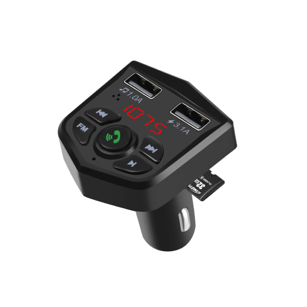 Bil MP3 Bluetooth-FM-sender Bluetooth-spiller Dobbel USB-håndfri FM-sender for bil