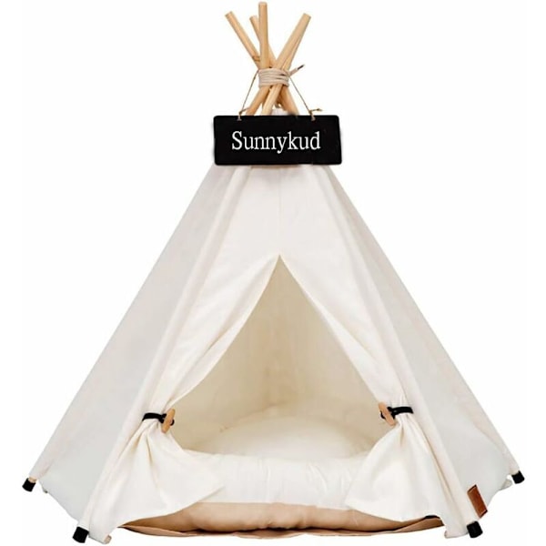Koiran TIPI TIPI TIPI PAPS pehmustetyynyllä, suloinen lemmikkitalo, koiran leikkiteltta, 50 × 50 × 60 cm