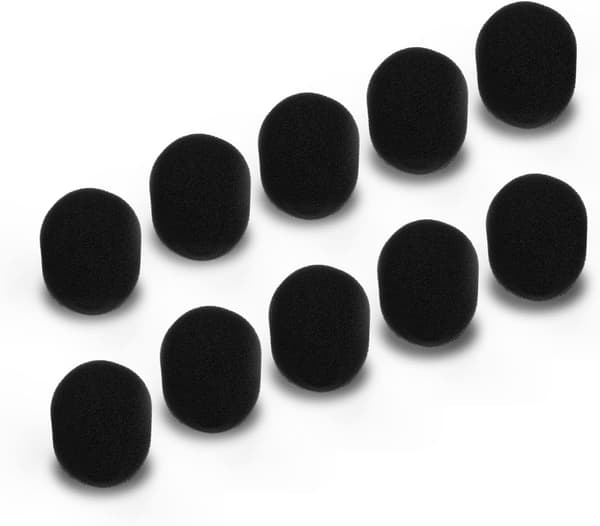 Skumöverdrag för Lavalier Lapel Mikrofon, Vindruta för Mini Clip-On MIC, 10-pack