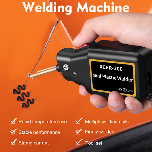 Versio 100W MINI HOT HOT HOT HOT KANNETTAVA, MUOVINHITSAUS PRO -SARJA, auton puskurin korjaussarja muovihitsauskoneeseen pihdeillä, astia/ulkoilu/ulkoilu