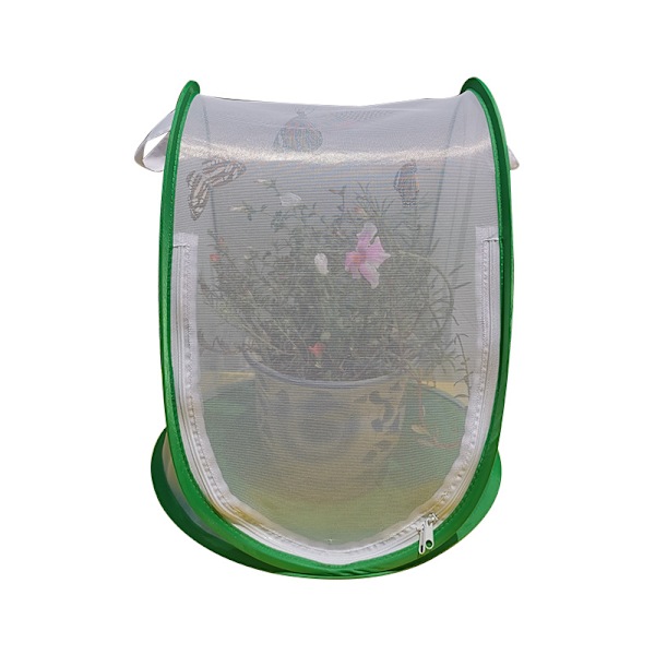 Grön Mini Växthus Tält med Skyddande Transparent Skydd Växt Odla Hus, Bärbar Fällbar Trädgård Växt Skyddsskydd