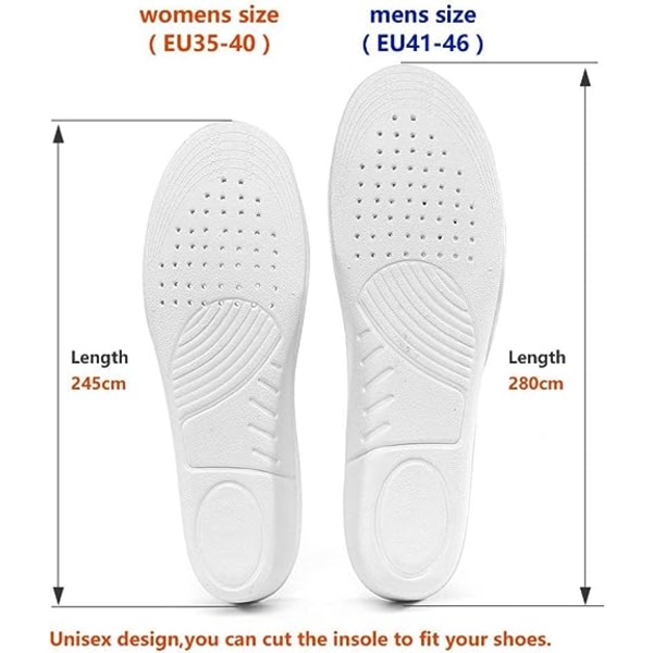 2 par-Höjd 2,5 cm, lämplig för skor storlek 41-45-ökning Inso