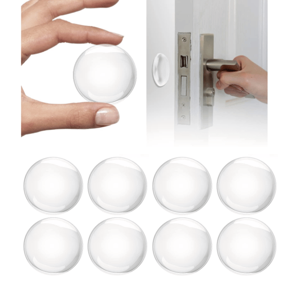 8 transparenta dörrstoppar