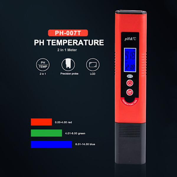 PHMETER bærbar akvarie inspektionspen med automatisk temperaturkompensationsfunktion (Bærbar phmeter - AUTARIUM Auto Kompensationsfunktion
