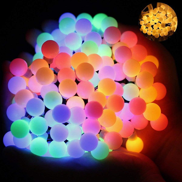 Ulko- ja sisäkäyttöön tarkoitettu 10 metrin 80 LED-valosarja, 8 valaistustilaa, kaukosäädin, IP65, sopii ulko- ja sisäkäyttöön, joulukuuseen, juhlailtaan, väri