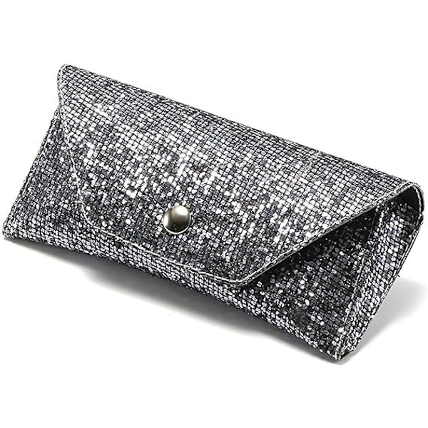 Retro aurinkolasikotelo, kannettava unisex-aurinkolasikotelo, kimalteleva suojakotelo
