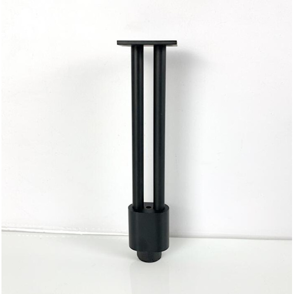 Møbelbensett med 2 justerbare møbelben i solid aluminiumslegering (matt svart 10 cm)