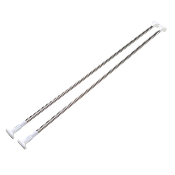 2 stk. Generøst hoved 201 rustfrit stål ingen stans teleskopisk bruseforhængsstang (50-80CM)