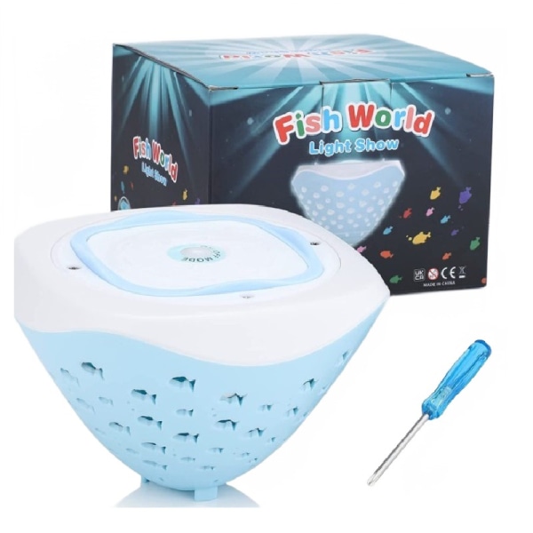 Small fish projection bath light LED waterproof bathtub light swimming pool light water floating fish tank fountain diving light