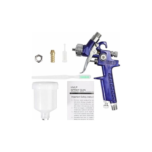 Mini rostfri färg Air HVLP gravitationsmatad 125ml