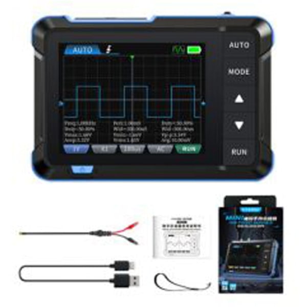 Digitalt oscilloskop signalgenerator med 2,8-tums skärm, portabel oscillometer, 1 m bandbredd, 5 ms/s samplingsfrekvens, oscillometer med mätning