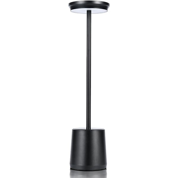 Trådlös Bordslampa i Metall, Portabel LED-Bordslampa med Touchsensor, Uppladdningsbar Aluminium 3 Färgljus, 3 Nivåer av Ljusstyrka, Nattlampa, Sänglampa