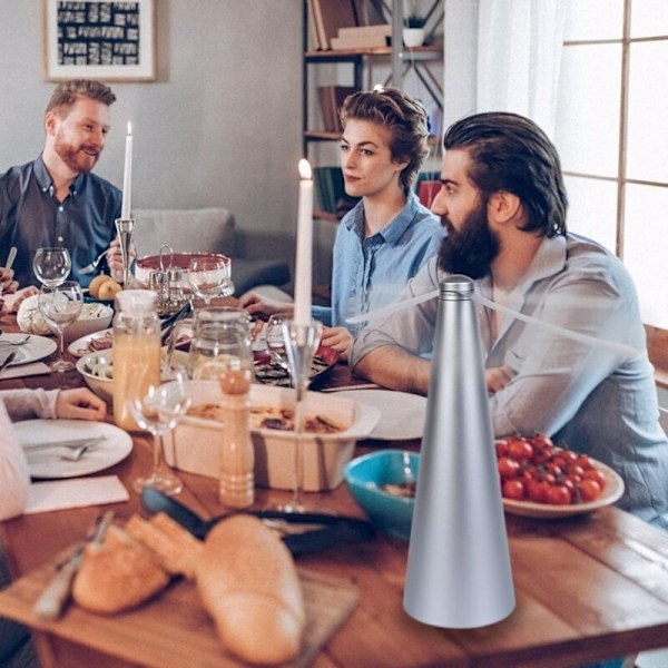 Flugavvisande Fläkt, Elektrisk Flugavvisande Bordsfläkt, för Hemmamiddagar, Picknick Utomhus/Inomhus, Svart 1 st