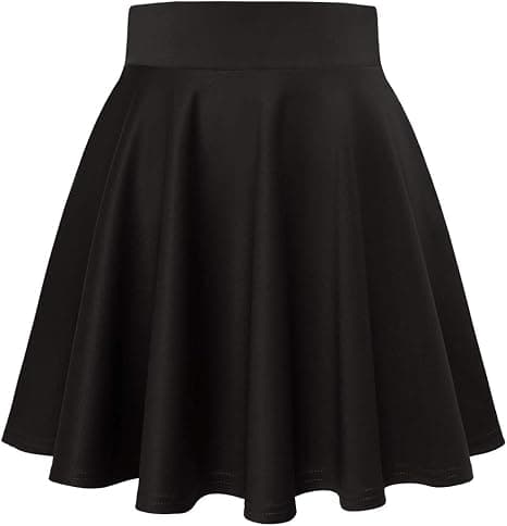 Retro Polyester Plisseret Skater Skirt Basic Mini/Midi/Hullet Ud Skirt