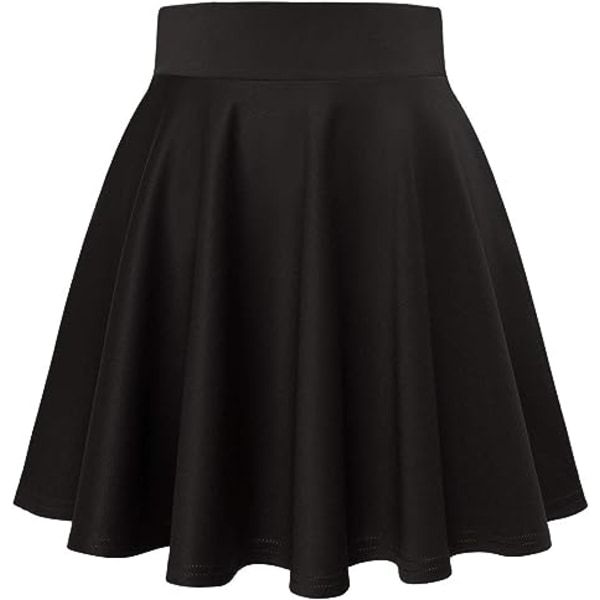 Retro Polyester Plissert Skater Skjørt Basic Mini/Midi/Uthulet Skjørt