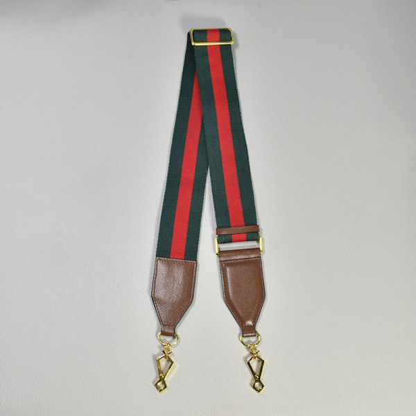 Ensfarvet crossbody taske universel rød og blå bred skulderrem rød og grøn webbing justerbar længde udskiftning taske rem