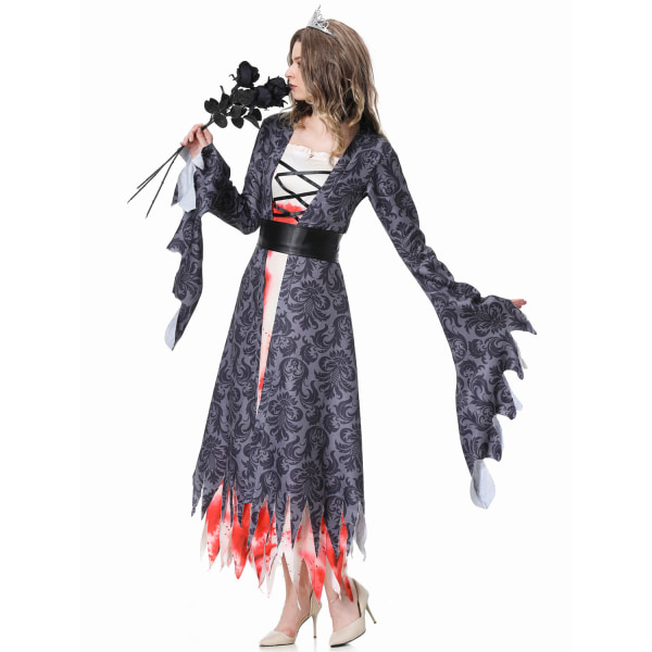 1 sett med Halloween Blood Horror Ghost Bride Queen dekorativt kostyme