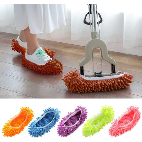 2 paria Loofler Serpillere -siivoustossuja, lattianpuhdistuskengät, mikrokuitusiivouskenkien moppikengät, peittävät kengät