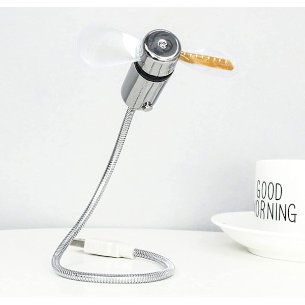 Led Usb-blæser, Ny Kreativ Programmerbar USB-drevet Bærbar Blæser, Mini Gooseneck DIY Beskedblæser til Laptop og Computer med Farverige Lys