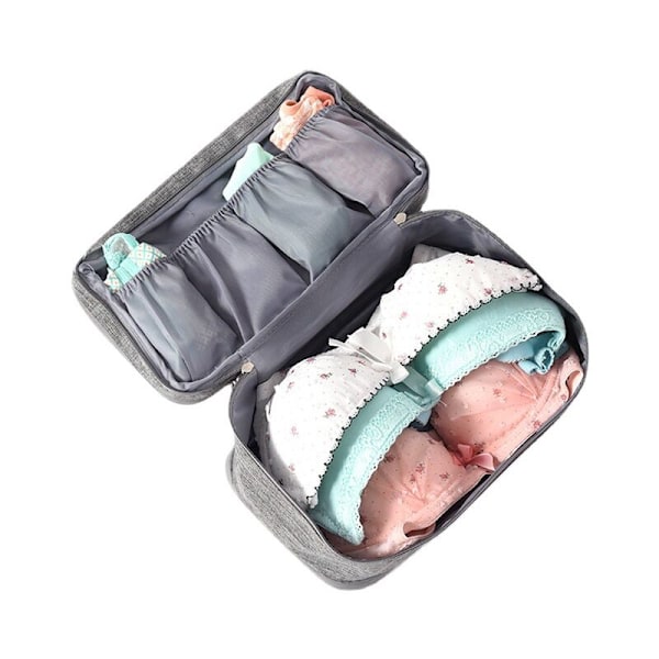 Säilytyskassi - Kannettava Voyage -säilytysjärjestäjä vedenpitävä alusvaatteille Vene Pehmeät sukat Chaussetes-kassi USB-kotelo (harmaa)