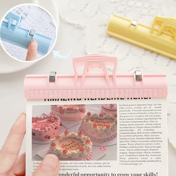 2 stk Rose Musikkbok Klipp Sideholder: Plastark Klipp Bok Sideholder