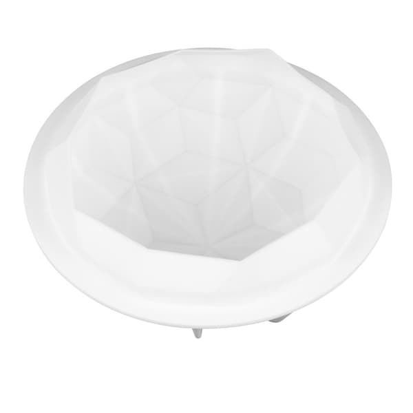 Rund rillet silikone kageform (hvid), kage bageform, non-stick hurtig udløsning, bageplade til mousse kager