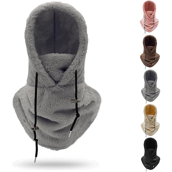 Sherpa-huppuhiihtosuoja, fleece-balaklava tuulenpitävä talvimask