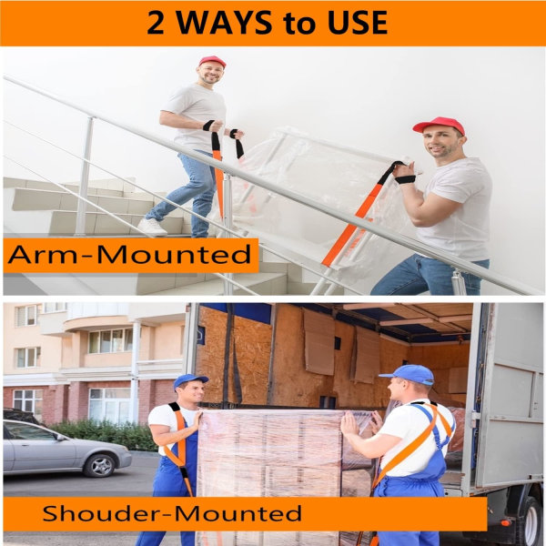 2 Person Carrying Straps - Furniture Carrying Straps and 1 Person Lifting Straps, Shoulder Strap for Carrying Heavy Furniture, Appliances, Mattresse