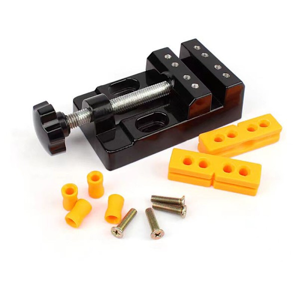 Mini Bordbenk Skrue Universal borepresskrage med benkekjeve for atomur juvelreparasjon DIY skulpturhåndverk