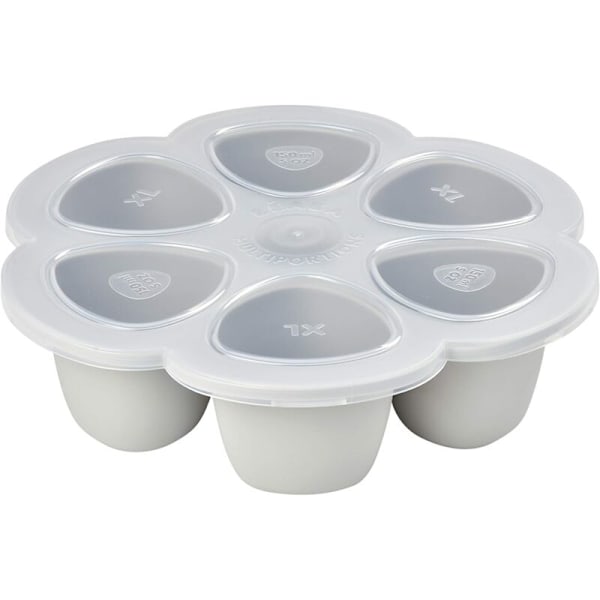 Silikone multi-portioner i premium kvalitet, ekstrem termisk resistens, ovn og mikroovn, 6 uafhængige celler, hermetisk låg, fremstillet i Italien, 6x150 ml, g