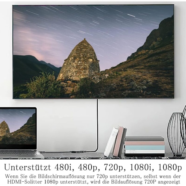 HDMI-distributör, HDMI HDMI-duplicatorkabel för att dubblera HDMI FEMALLE SPLITTER HDMI-omvandlare HDMI Höghastighets Ultra HDMI HDMI DIRECTOR-KABEL