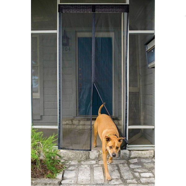 Magnetisk myggenetdør 80x210cm Anti-fluenet klæbestrimmel Automatisk lukning Ultra fint mesh Nem værktøjsfri installation til børn og kæledyr