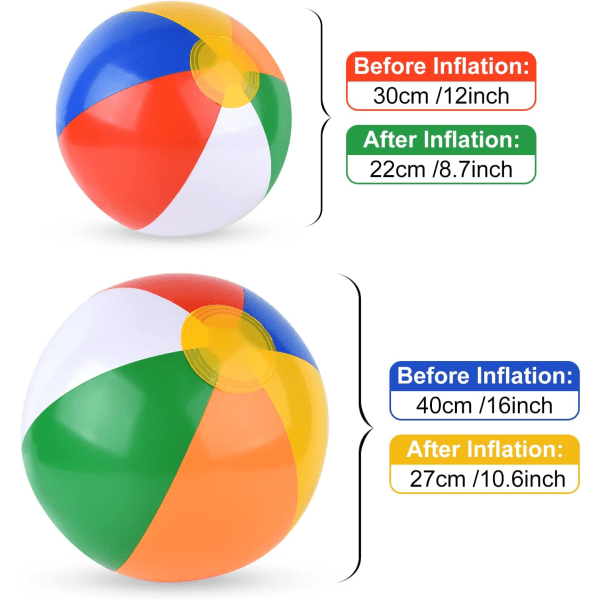 Beach Balls Uppblåsbara Beach Toys Rainbow Beach Ball Bulk för Fam