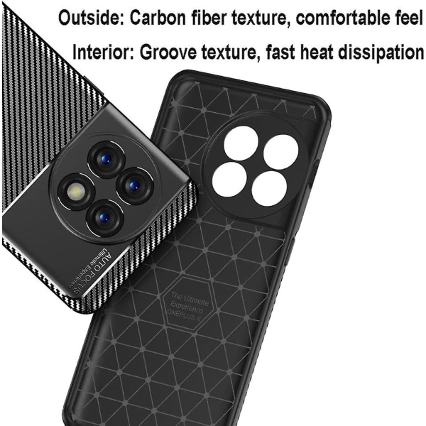 Carbon Fiber Pattern Case kompatibel med Oneplus 11, Soft Tpu An