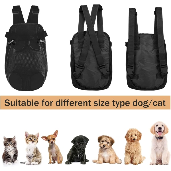 Husdjursväska, Hundryggsäck - Justerbar Pet Front Bag Cat Dog
