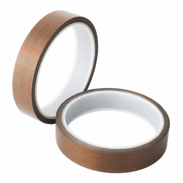 2 Pakke Højtemperatur Tape, PTFE Klæbebånd, Teflon Tape, PTFE Belagt Glasklud Klæbebånd, 19mm*10m