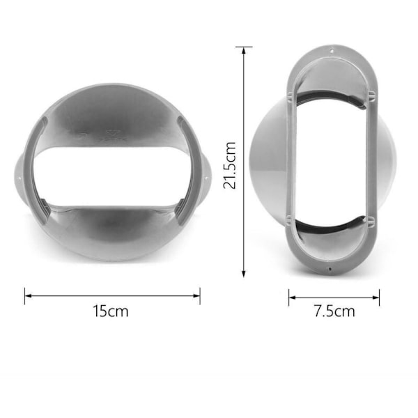 1 stk. 15 cm vinduesadapter til klimaanlægsslange, vinduesadapter, vinduespladerørsforbindelse, vindueslynsæt, røradapter, mobilt klimaanlæg.
