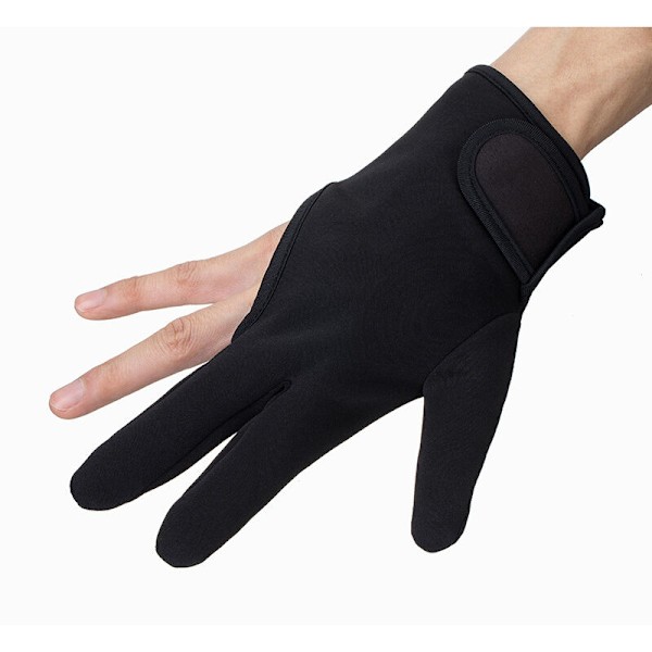 Varmebestandige handsker 2 par Professionelle krøllehandsker handske 3 finger handske (sort) 19cm
