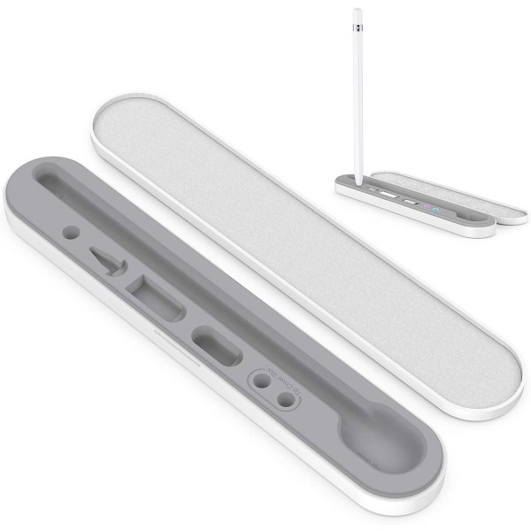 (Valkoinen) Kannettava case Apple Pencilin 1. ja 2. sukupolven iPadin kynätarvikkeille Hard Shell -säilytyslaatikko, joka on yhteensopiva Apple Pencil 1s:n kanssa