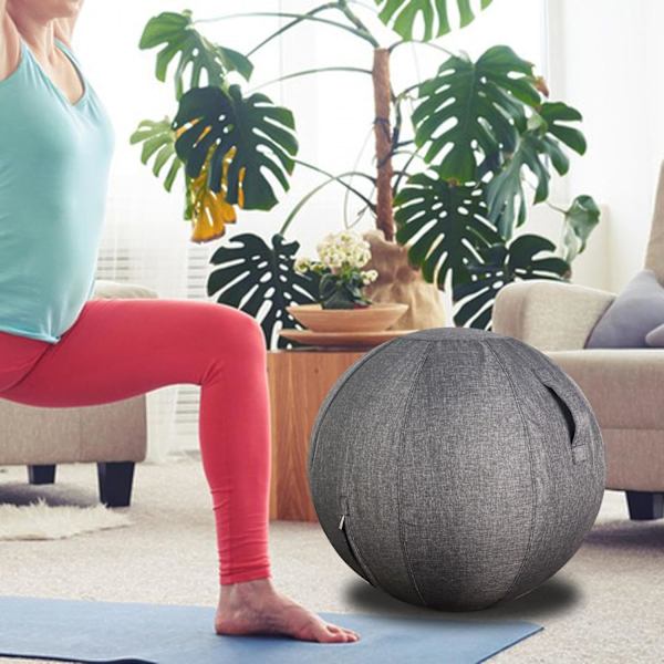 Fitnessbollöverdrag sittande bollöverdrag yogabolltillbehör hopfällbart lätt yogabollöverdrag reptåligt hudskydd 65 cm