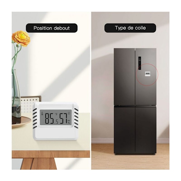 Digital hygrometertermometer, 2 st mini-termometer för inomhusbruk, stor LCD-skärm, bärbara datorer, min/max-registrering, för hus terrarium baby källare källare