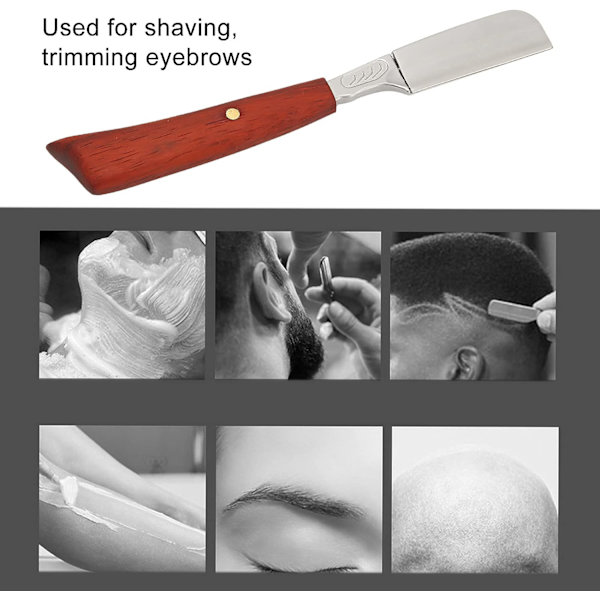 Ögonbrynsrakare för kvinnor, Japansk zinklegering Barber Razor Rakblad Rakhyvel Salong Vikbar Rakning Hårtrimmer för Män Kvinnor Ansikte (Utan blad